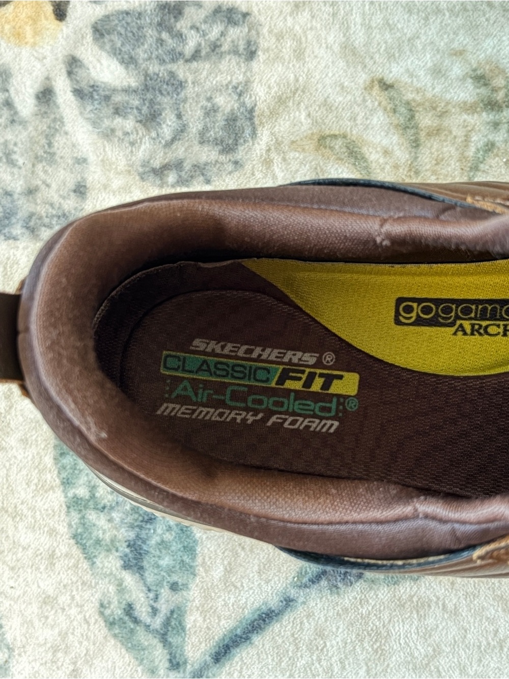 Skechers Men’s Brown Knit Lace-Up Athletic Sneakers - Picture 4 of 5